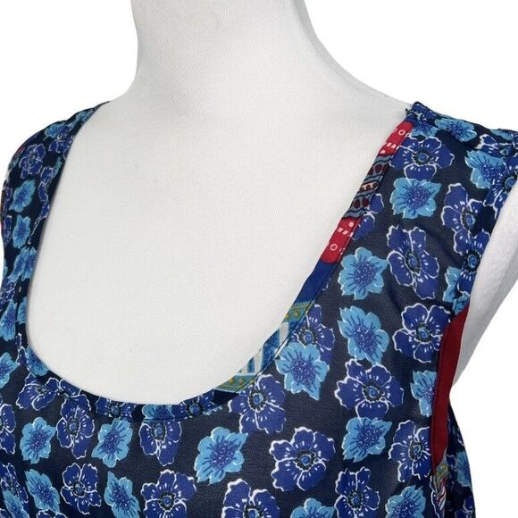 Speed Limit MPH Blouse Plus Size 2X Sheer Split Racer Back Over Top Floral Aztec - Picture 4 of 12